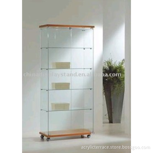 Lockable Acrylic Display Cabinet with 4 Adjustable Shelves
